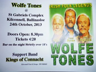 Support to The Wolfe Tones, Kilconnell · 2013